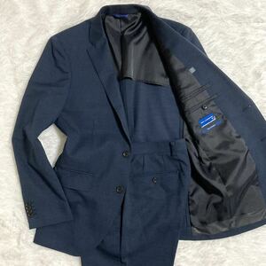 Mr.JUNKO ミスタージュンコ スーツ セットアップ ウール テーラード ジャケット スラックス ネイビー A5（Mサイズ）機能性生地 ◎極美品