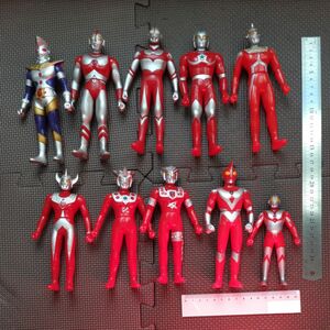 ウルトラマンシリーズ、 ソフビ 、バンダイ、MADEINJAPAN、10体