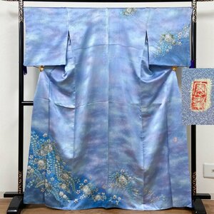 着物月花 桐屋 翠山工房 夢幻辻ヶ花 徳永憲峯 絞り 銀通し 金彩 艶やかな辻ヶ花 訪問着 正絹 銀糸 ガード加工 tki071