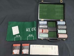 【V113】ポーカーチップ　ポーカーセット　チップセット　カジノゲーム　トランプ　カード　未開封　
