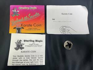 [G227] karate coin karate coin coin penetrate gimikko ink roast up Magic manual Trick jugglery 