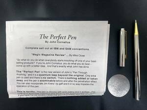 【G507】The Perfect Pen パーフェクトペン　John Cornelius　ジョン コーネリアス　ギミック　マジック　マニュアル　トリック　手品