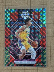 マックス・クリスティー【NBA 2022-23 PANINI MOSAIC BASKETBALL】モザイク MAX CHRISTIE RC #229 ベース パラレル レッド & グリーン 