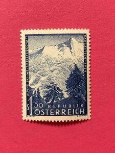 外国未使用切手★オーストリア 1958年 アルペンスキー選手権・バードガシュタイン