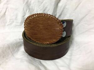 Limi feu is lako buckle leather belt 10 hole brown group accessory Limi feu 