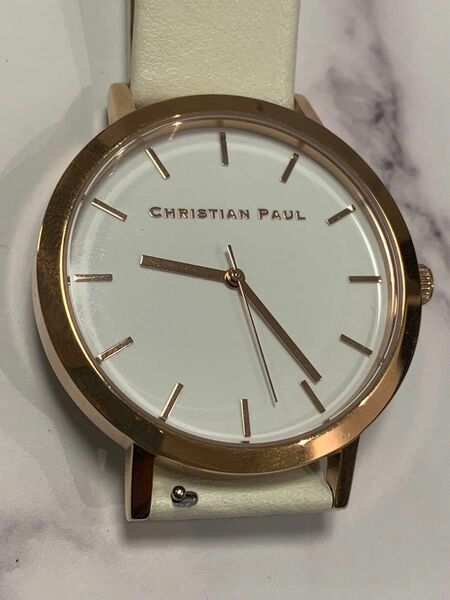 CHRISTIAN PAUL クリスチャン ポール 腕時計 クオーツ 稼働中 箱なし 裏蓋傷あり