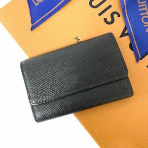 ■極美品■ 1円 LOUIS VUITTON ルイ ヴィトン タイガ ノワール ミュルティクレ6 キーケース 6連 ブラック 黒 M30500