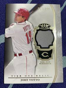 2013 Topps Tier One Joey Votto MLB Relic シンシナティレッズ ジョーイ ボットー 野球 トレカ カード 直筆サイン以外 ユニフォーム 