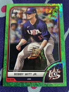 75枚限定 Bobby Witt Jr2023 Topps WBC ボビー ウィット Jr ジュニア ロイヤルズ アメリカ代表 MLB 野球トレカ カード 直筆サイン以外