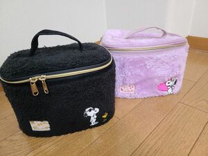 2点セット売り SNOOPY バニティポーチ 化粧ポーチ メイクボックス ポーチ