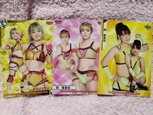 2021～23 BBM 女子プロレスカード 岡優里佳 レギュラーカード3枚セット