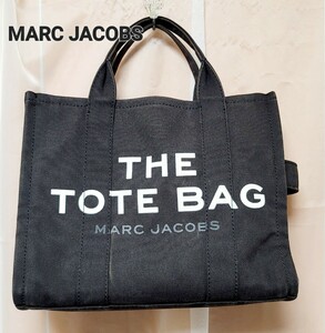 【MARC JACOBS】マークジェイコブス トートバッグ ブラック キャンバス 訳あり