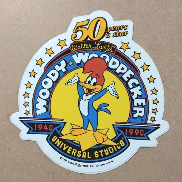 ウッドペッカー Woody Woodpecker 50周年記念ステッカー