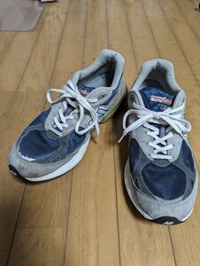 New Balance ニューバランス M990 V3グレー ネイビーMADE IN USA　サイズUS10　28cm