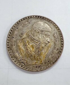 【銀貨】MEXICO メキシコ 1ペソ 16.06ｇ 比重8.87 保証 1966年 貨幣 硬貨 外国銭 現状品【AJ074】