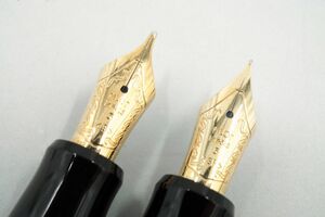 1円〜 パイロット カスタム 74 万年筆 2本セット ペン先 14K 585 CUSTOM 太字 細字 筆記未確認 黒 ブラック 美品 PILOT 7236k