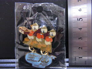 未開封品 ディズニー ヒューイ・デューイ・ルーイ ドナルドハッピーバースデー pin collection 100 years ピンバッジ Disney