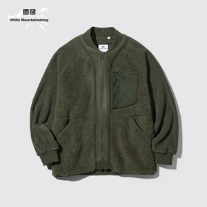 White Mountaineering ユニクロ フリース Sサイズ オーバーサイズ ジャケット オリーブ アウトドア ホワイトマウンテニアリング カーキ