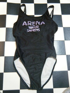 arena アリーナ　女性水着ワンピース　サイズ11　D5454　光沢黒ワッフル　ハイレグ　WATER SAPIENS