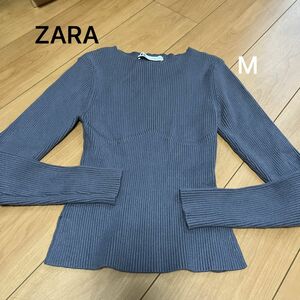 ZARA リブセーター　M