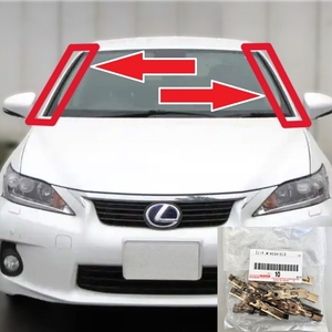 【レクサス 新品】CT200H ZWA10 フロント ガラス モール 左右セット +固定用クリップ 窓 枠 ゴム LEXUS WINDSHIELD OUTSIDE MOLDING +CLIP