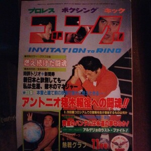 送料込み　ゴング　1983年11月号　プロレス　ボクシング　キックボクシング　新間寿退職