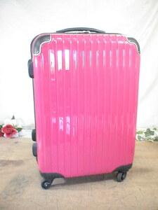 4655 黒・ピンク　TSAロック付　スーツケース　キャリケース　旅行用　ビジネストラベルバック