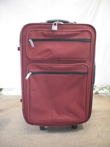 4656　赤　鍵付　スーツケース　キャリケース　旅行用　ビジネストラベルバック