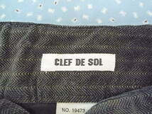 ★CLEF DE SOL ミニスカート ツイード風柄 ストレッチ素材 茶系 Ｗ６１_画像7