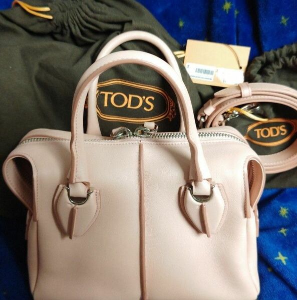 TOD'S トッズ　D-styling dスタイリング　2way レザーハンドバッグ ハンドバッグ バッグ　ピンク　本革　