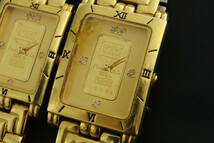 VMPD5-1214-88 エルジン 腕時計 FK-929-C FK-928-C FINE GOLD 999.9 GOLD INGOT 1g ペア 2点セット 約124g メンズ レディース ジャンク_画像2