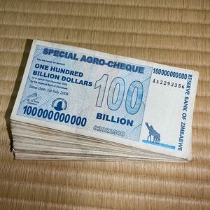 ジンバブエドル アグロチェック 1000億ドル AA×50枚 紙幣 入金確認後24時間以内に発送します