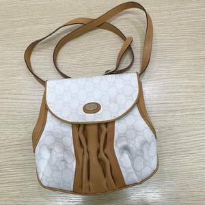 #10795　(１円スタート)GUCCI グッチ GUCCI plus〈ヴィンテージグッチプラス〉オールドグッチ　PVC　ショルダーバッグ　斜めかけ　ロゴ金具