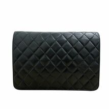 【イチオク】美品 CHANEL シャネル ショルダーバッグ マトラッセ キルティング 本革レザー ブラック 金属 チェーン ラムスキン_画像3