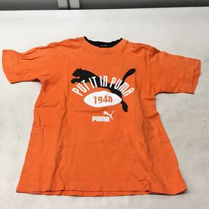  free shipping *PUMA Puma * short sleeves T-shirt tops * Junior Kids 140 child * orange #60111sNj155