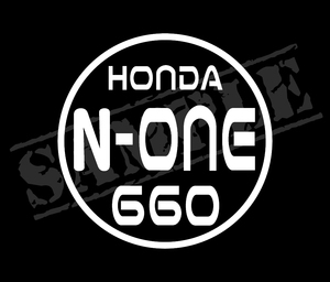★☆『HONDA N-ONE 660』 丸枠 パロディステッカー　8cm×8cm☆★