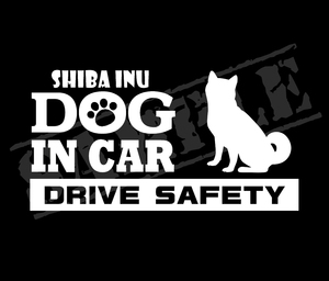 ★☆DOG IN CAR・DRIVE SAFETY　柴犬②　ワンちゃんステッカー☆★