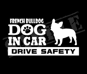 ★☆DOG IN CAR・DRIVE SAFETY　フレンチブルドッグ①　ワンちゃんステッカー☆★