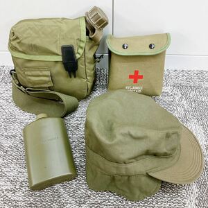 [. summarize ] the US armed forces discharge goods genuine article flask bag first aid kit hat airsoft camp . tube 2723s