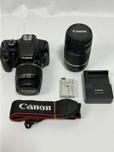 【通電確認済み】カメラ Canon キャノン EOS Kiss X4 純正Wレンズセット EF-S 18-55mm 1:3.5-5.6 IS / EF-S 55-250mm 1:4-5.6 IS 他セット