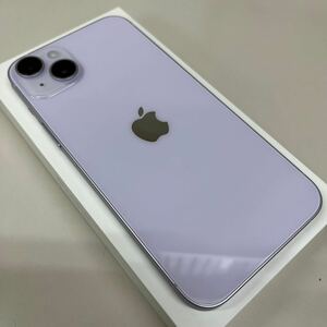 iPhone14Plus 128GB パープル　ドコモ　SIMフリー　バッテリー性能100% デモ機　箱・ケーブル付きApple