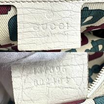 1482 極美品 廃盤希少● GUCCI グッチ トートバッグ シェリーライン ブーツ金具 GGキャンバス 手提げ 肩掛け可能 レザー ゴールド 本革 _画像10