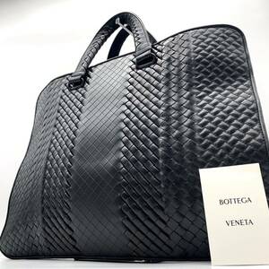 1571 定価50万 極美品● BOTTEGA VENETA ボッテガヴェネタ ビジネスバッグ ブリーフケース 切り替え イントレチャート メンズ A4可 レザー