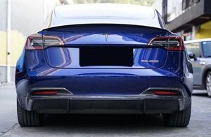 テスラ モデル3用エアロ リアカーボントランクスポイラー/リアウイング/ガーニッシュ/TESLA/MODEL3/パフォーマンス/スプリッター/カナード