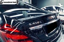 クロスカーボン◆W222 Sクラス用AMG 鍛造カーボンタイプトランクスポイラー/フォージドカーボン/S400/S550/S63/S65/大理石のような美しさ_画像8