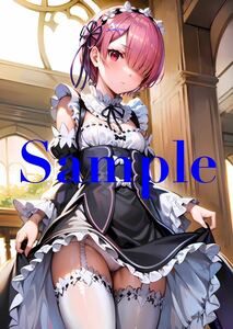 KT518 Re Zero from beginning . unusual world life Ram same person poster A4 special printing original anime high quality beautiful young lady illustration art Secret 