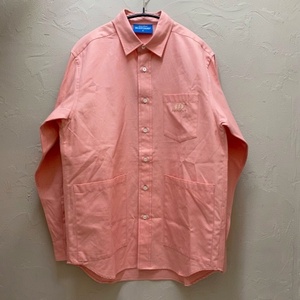 BLUFCAMP ブルーフキャンプ 22SS Dyed Oxford Shirt ワンポイント 刺繍ロゴ シャツ ピンク【代官山01】