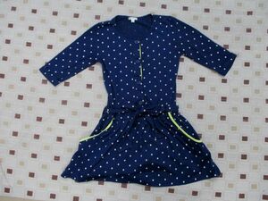 *a.v.v* waist ribbon dot pattern One-piece 140