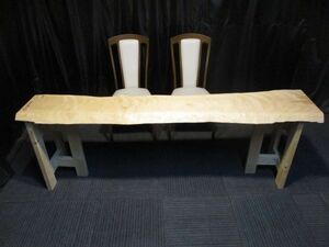 F040　メープル　一枚板　テーブル　カウンター　棚　椅子　ベンチ　板　天板　ダイニング　座卓　ローテーブル　一枚板テーブル