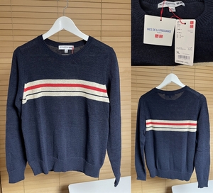 【新品 定価3,289円国内正規品】UNIQLO ユニクロ INES DE LA FRESSANGE イネス・ド・ラ・フレサンジュ 251-407385 ライン セーター 長袖 XL